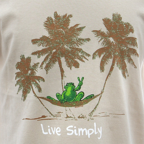 Peace Frogs Adult Live Simply Hammock Frog Short Sleeve T-shirt