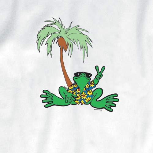 Peace Frogs Adult Hawaiian Short Sleeve T-Shirt