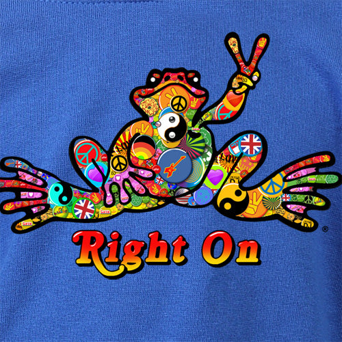 Peace Frogs Button Printed Youth Hooded Pullover Sweatshirt