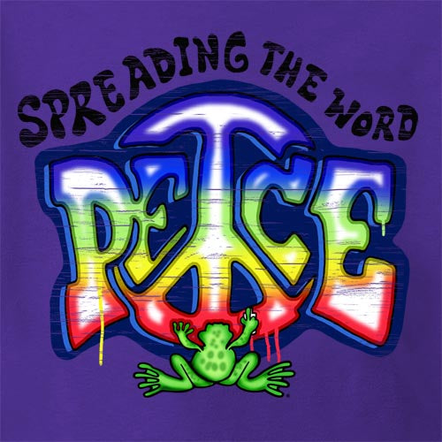 Peace Frogs Spread the Peace Short Sleeve Kids T-Shirt