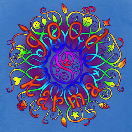 Peace Frogs Adult Good Karma Short Sleeve T-Shirt