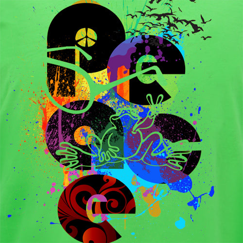Peace Frogs Adult Modern Peace Frogs Short Sleeve T-Shirt