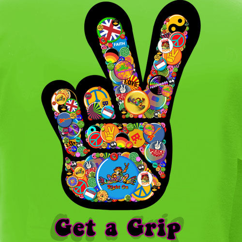 Peace Frogs Adult Get a Grip Garment Dye Short Sleeve T-Shirt