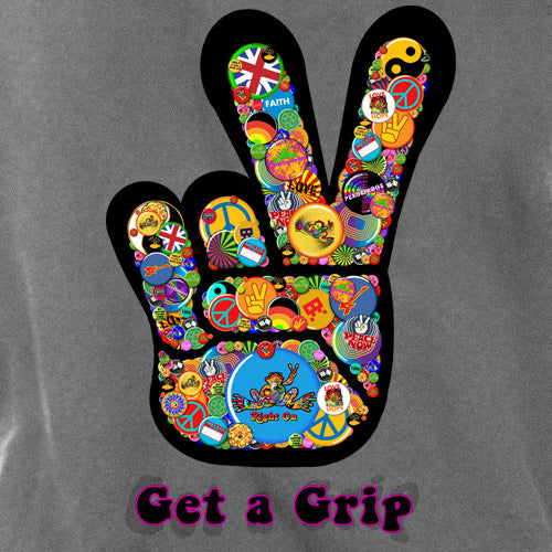Peace Frogs Get A Grip Printed Adult Hooded Pullover Sweatshirt