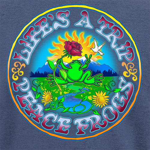 Peace Frogs Adult Life's A Trip Short Sleeve T-Shirt