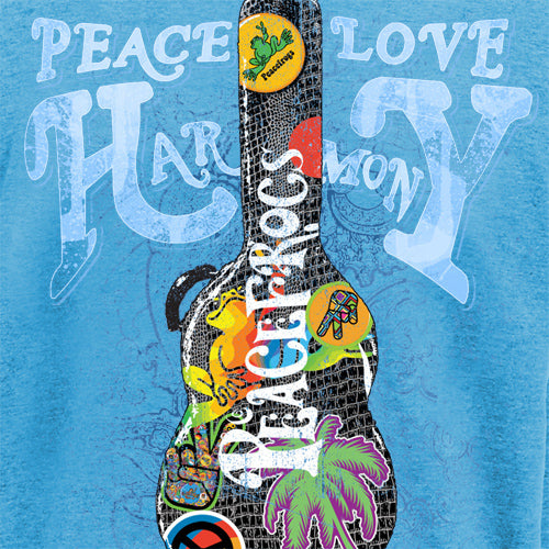 Peace Frogs Adult Guitar Case Short Sleeve T-Shirt