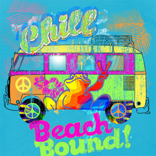 Peace Frogs Adult Beach Bound Garment Dye Short Sleeve T-Shirt