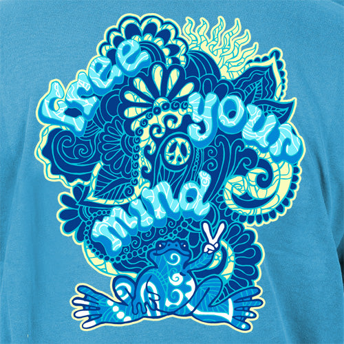 Peace Frogs Free Your Mind Adult Long Sleeve T-Shirt