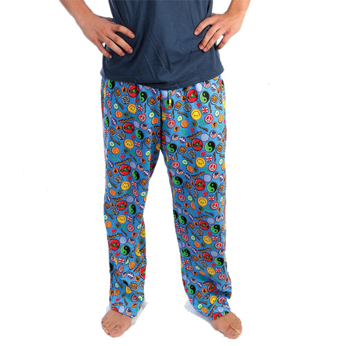 Peace Frogs Adult Button Pajama Loungepant