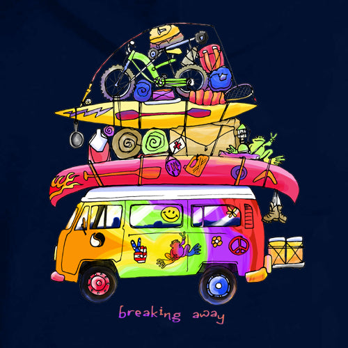 Peace Frogs Loaded Van Adult Hooded Pullover Sweatshirt