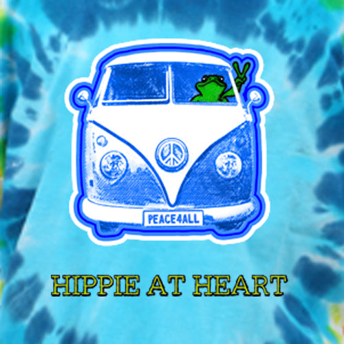 Peace Frogs Hippie at Heart Tie Dye Short Sleeve T-Shirt