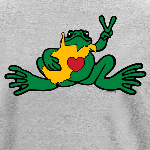 Peace Frogs Loves West Virginia Frog Short Sleeve T-Shirt
