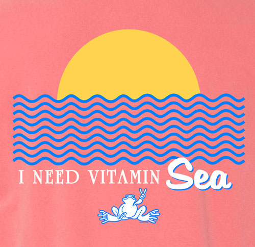 Peace Frogs Vitamin Sea Frog Adult Garment Dye Long Sleeve T-Shirt