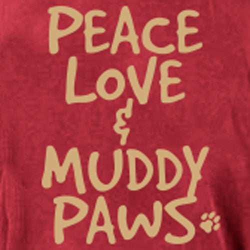 Muddy Paws Peace Dogs Long Sleeve T-Shirt