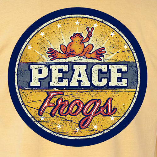 Peace Frogs Adult Vintage Sign Garment Dye Short Sleeve T-Shirt