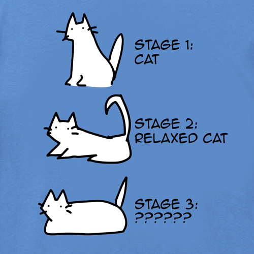 Stages of Cat Peace Dogs Short Sleeve T-Shirt