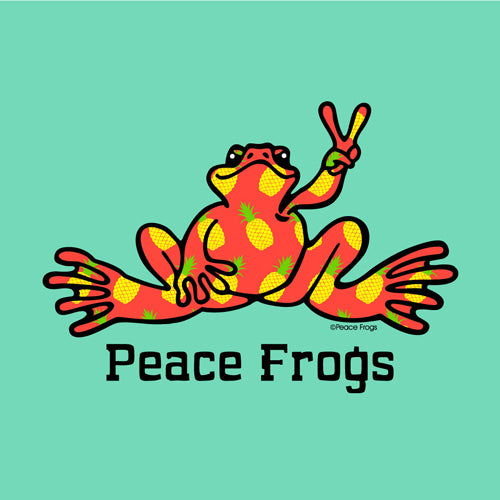 Peace Frogs Pineapple Fill Frog Garment Dye Short Sleeve T-Shirt