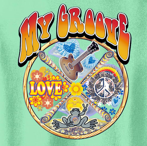 Peace Frogs Adult My Groove Frog Short Sleeve T-Shirt