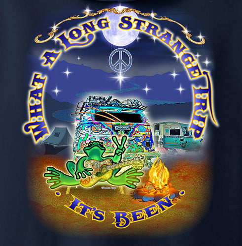 Peace Frogs Strange Trip Adult Pullover Hooded Sweatshirt