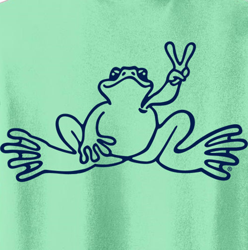 Peace Frogs Adult Navy Outline Frog Short Sleeve T-Shirt