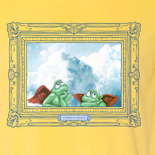 Peace Frogs Adult Cherubs Frog Short Sleeve T-Shirt