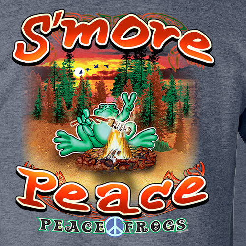 Peace Frogs Adult Smore Peace Frog Short Sleeve T-Shirt