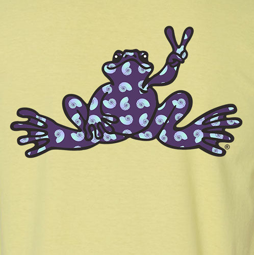 Peace Frogs Adult Nautilus Shell Frog Fill Short Sleeve T-Shirt