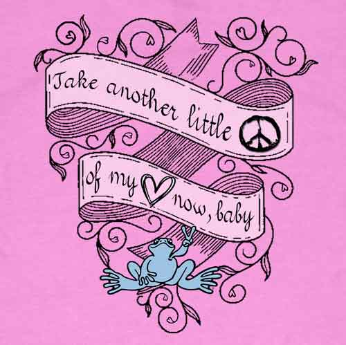 Peace Frogs Adult Piece of My Heart Frog Short Sleeve T-Shirt