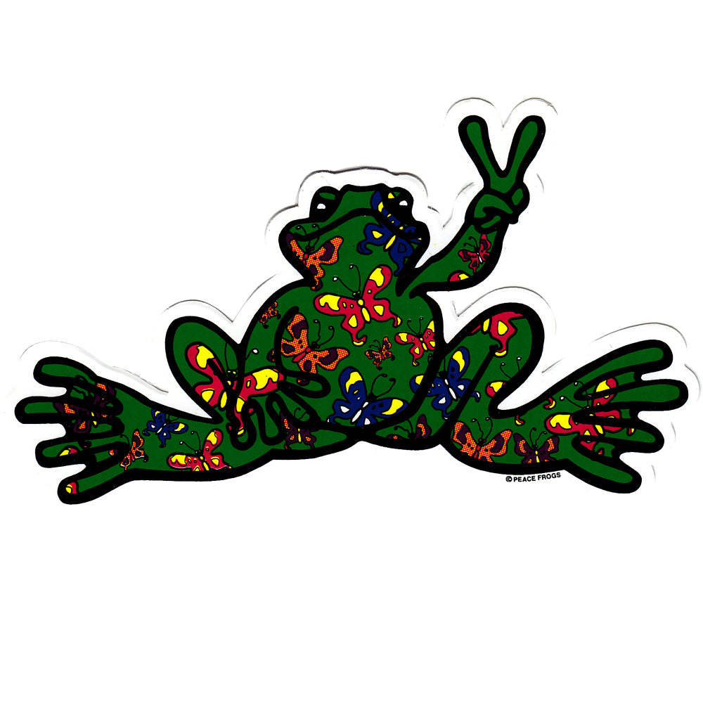 Peace Frogs Butterfly Fill Sticker