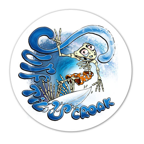 Peace Frogs Glow Surf Till You Croak Static Sticker