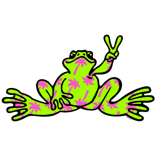 Peace Frogs Palm Tree Fill Sticker - view 2