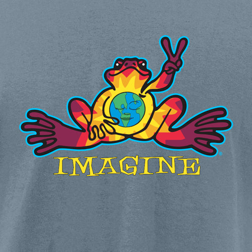 Peace Frogs Adult Imagine Frog Short Sleeve T-Shirt