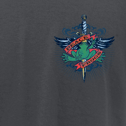 Peace Frogs Adult Tattoo Short Sleeve T-Shirt
