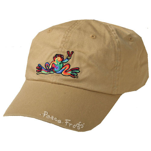 Peace Frogs Retro Frog W/ Words Baseball Hat