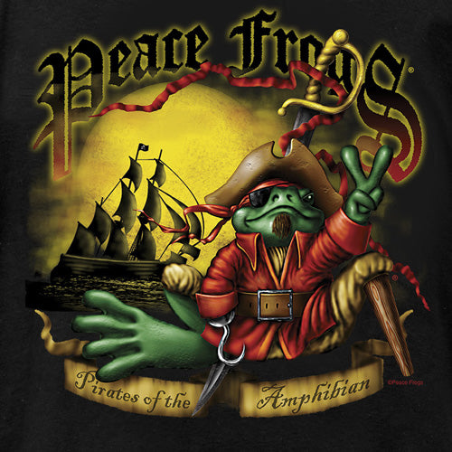 Peace Frogs Adult Pirate Short Sleeve T-Shirt
