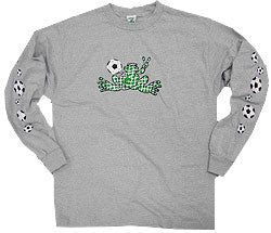 Peace Frogs Granite Soccer Net Adult Long Sleeve T-Shirt