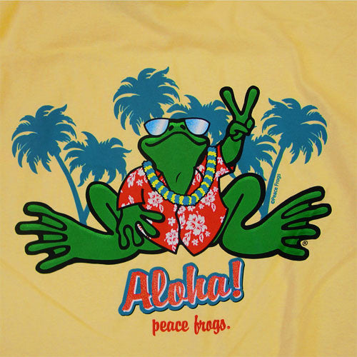 Peace Frogs Adult Aloha Short Sleeve T-Shirt