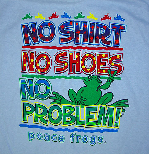 Peace Frogs Adult No Problem Short Sleeve T-Shirt