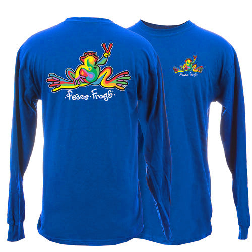 Peace Frogs Retro Long Sleeve Kids T-Shirt