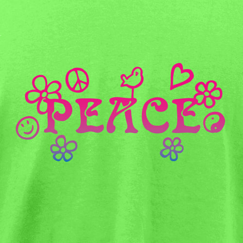 Beyond The Pond Adult Peace Word Short Sleeve T-Shirt