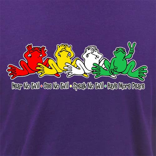 Peace Frogs Adult Have More Peace Short Sleeve T-Shirt