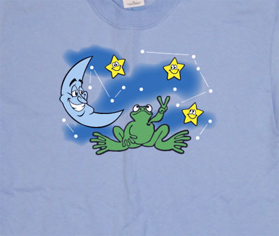 Peace Frogs Adult Night Sky Short Sleeve T-Shirt