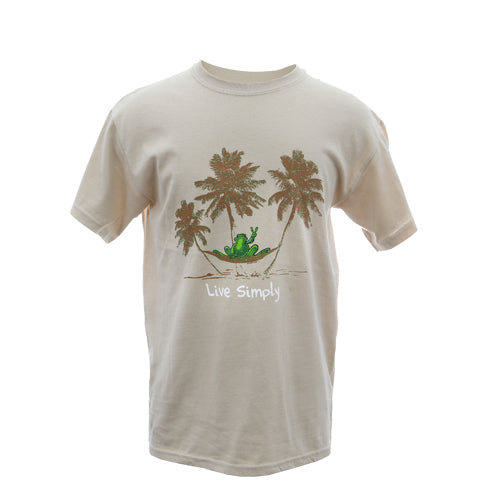 Peace Frogs Adult Live Simply Hammock Frog Short Sleeve T-shirt