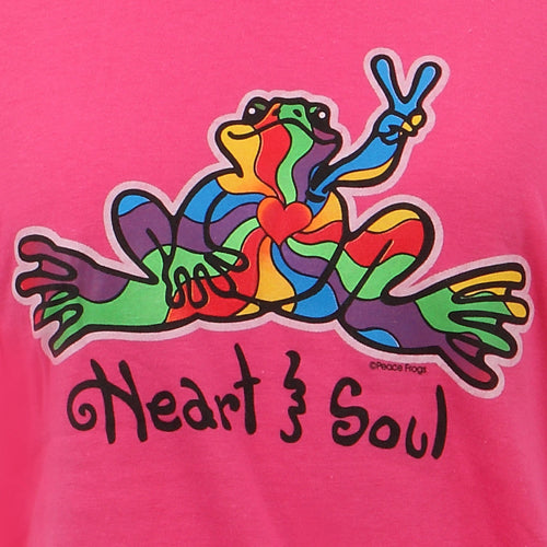 Peace Frogs Adult Heart and Soul Frog Short Sleeve T-Shirt