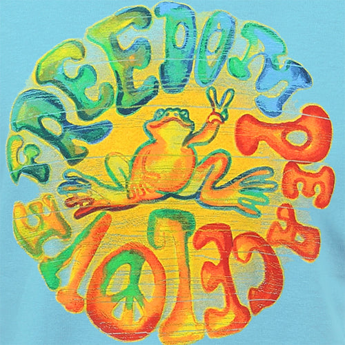 Peace Frogs Adult Watercolor Short Sleeve T-Shirt