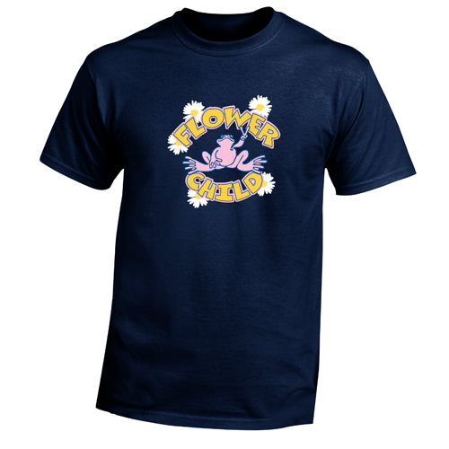 Peace Frogs Adult Flower Child Short Sleeve T-Shirt