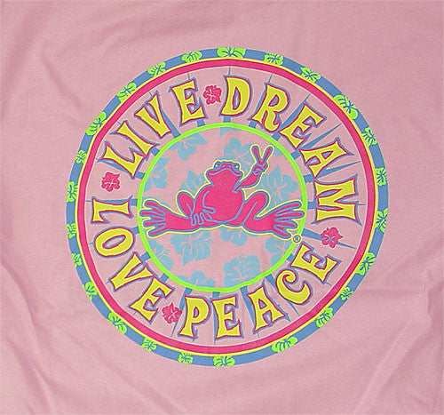 Peace Frogs Adult Live Dream Short Sleeve T-Shirt