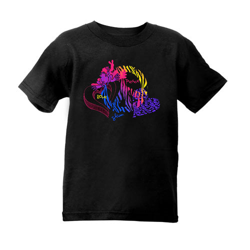 Peace Frogs Animal Print Short Sleeve Kids T-Shirt