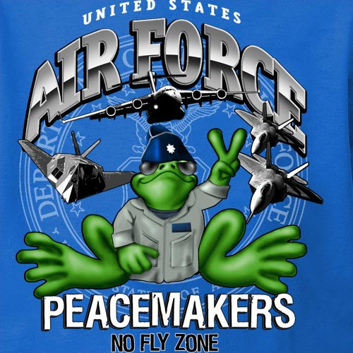 Peace Frogs Air Force Short Sleeve Kids T-Shirt