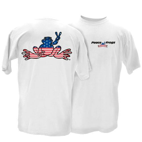 Peace Frogs Adult American Frog T-Shirt